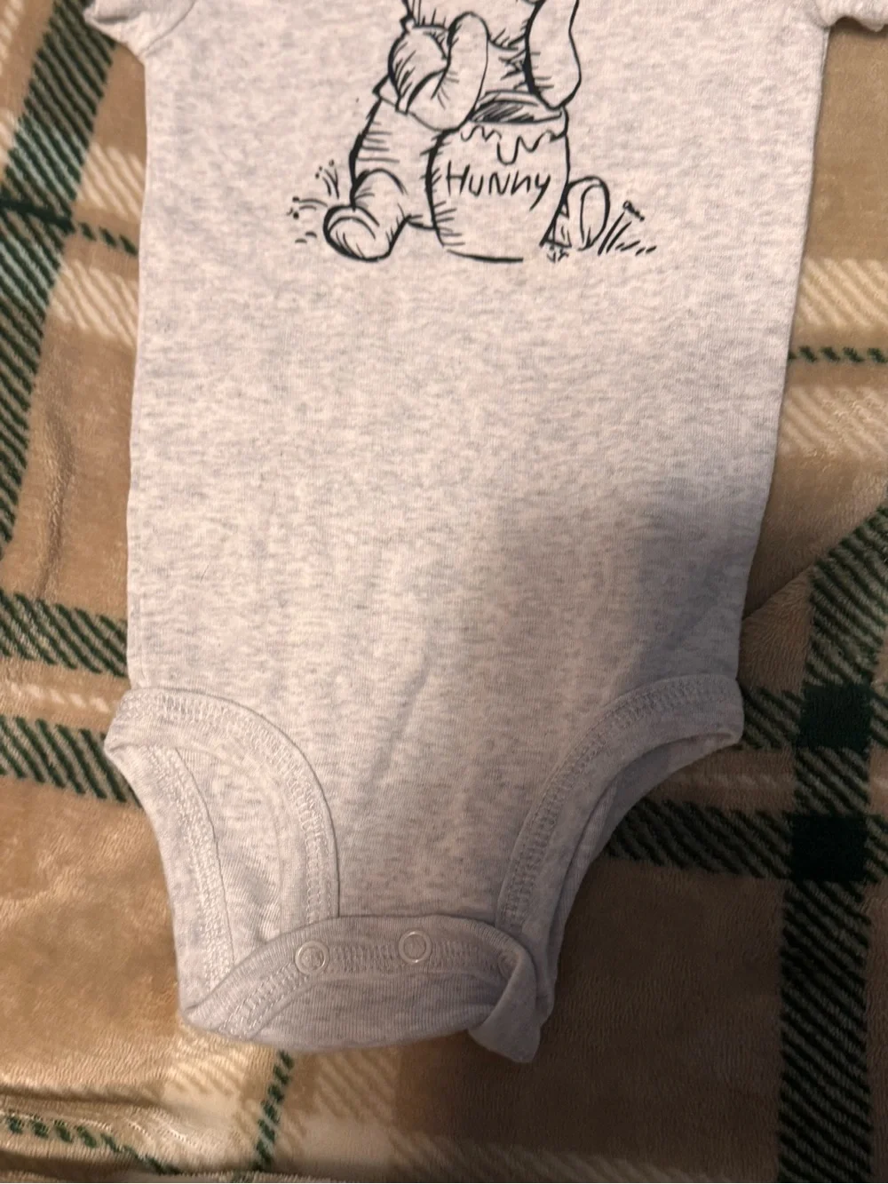 Carter's Light Gray Winnie the Pooh Graphic One-Piece